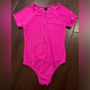 Hot pink bodysuit